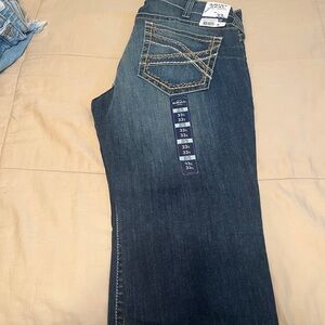 Ariat Blue Boot Cut Jeans with Contrast Stitching
